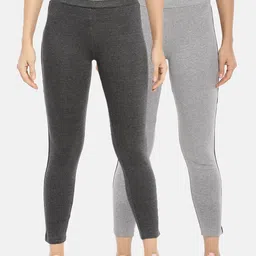 GOLDSTROMS Women Pack Of 2 Solid Slim-Fit Ankle Length Track Pants-23