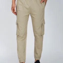 Crazymonk  Men Relaxed Fit Oversized Cargo Joggers-image-33