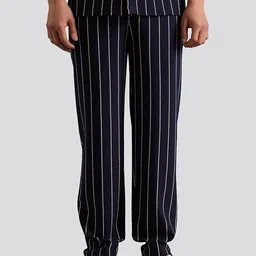Muvazo Men Striped Mid Rise Track Pant-image-36