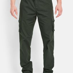 Octave Men Mid-Rise Cotton Cargo Track Pants-image-111