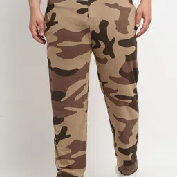 plusS Men Plus Size Camouflage Printed Straight Cotton Track Pants-7