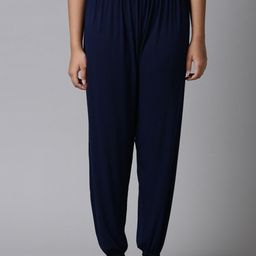 Go Colors Girls Navy Blue Solid Harem Pants-image-82