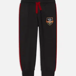 BAESD Kids Mid-Rise Pure Cotton Joggers With Side Taping Detail-image-17