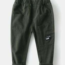 StyleCast Boys Olive Green Cotton Mid-Rise Cotton Joggers-image-69
