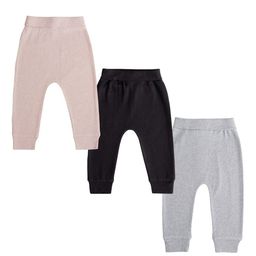 JusCubs Infant Girls Pack Of 3 Cotton Mid-Rise Joggers-image-42