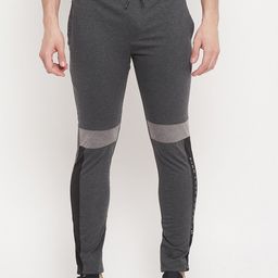 Duke Men Grey Solid Cotton Relaxed-Fit Track Pants-image-47