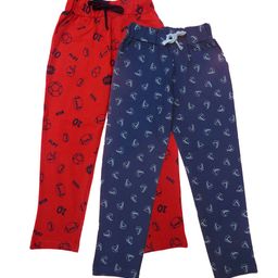 Clothe Funn Boys Pack Of 2 Printed Cotton Track Pants-picture-24
