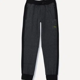 Gini and Jony Boys Grey Colourblock Knitted Track Pants-image-22