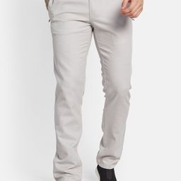 Octave Men Solid Regular fit Mid-Rise Cotton Zip Regular Trousers-picture-30