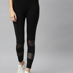 Aarika Women Black Solid Slim-Fit Knitted Tights-image-42