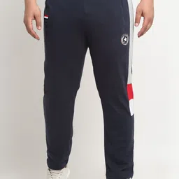 plusS Men Plus Size Side Panel Detail Straight Fit Cotton Track Pants-image-48