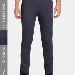 Pepe Jeans Men Pack Of 2 Mid-Rise Breathable Pure Cotton Track Pants-image-31