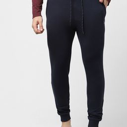 Jack & Jones Men Navy Blue Solid Cotton Lounge Pants-image-41