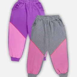 Growing Tree Kids Pack Of 2 Solid Cotton Track Pant-picture-30