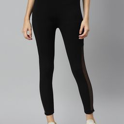 Aarika Women Black Solid Slim-Fit Tights-image-64