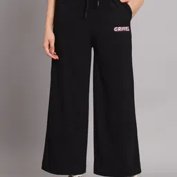 GRIFFEL Women Flared Cotton Sports Track Pants-14