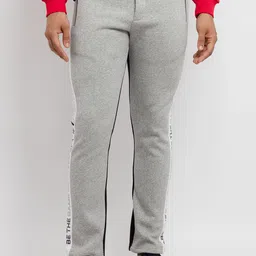 Status Quo Men Grey & Black Colorblocked Track Pants-image-99