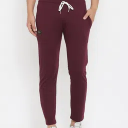 Zigo Men Burgundy Slim-Fit Track Pants-picture-26