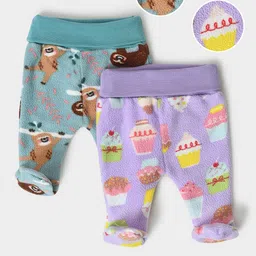 MiArcus Infant Kids Pack Of 2 Printed Fleece Lounge Pants-30