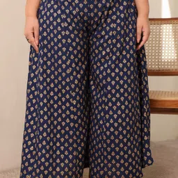 Juniper Women Printed Flared Palazzos-image-71