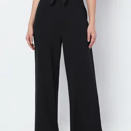 Vero Moda Women High-Rise Plain Cotton Parallel Trousers-image-39