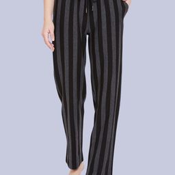 Hypernation Women Striped Lounge Pants-image-50