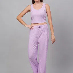 NEUDIS Women Plus Size Ribbed Lounge Pants-image-98