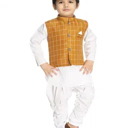 BAESD Boys Mandarin Collar Straight Kurta With Dhoti Pants-42