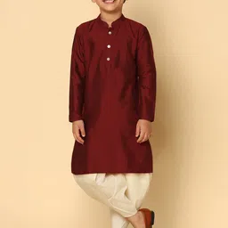 KISAH Boys Mandarin Collar Regular Kurta With Dhoti Pants-picture-34