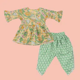 BAESD Girls Floral Printed Regular Kurti With Dhoti Pants-image-68