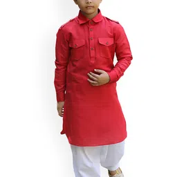 Manyavar Boys Pathani Kurta with Patiala Salwar-12