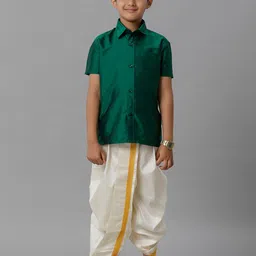 Ramraj Boys Shirt Collar Shirt with Dhoti Pants-picture-21