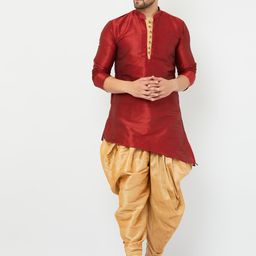 Armaan Ethnic Mandarin Collar Kurta With Dhoti Pants-picture-19