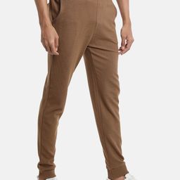 Campus Sutra Men Brown Solid Cotton Joggers-image-71