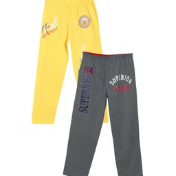 Fashionable Kids 2-Pcs Printed-Detailed Pure Cotton Lounge Pants-4