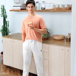 U.S. Polo Assn. Men White Solid Woven Pure Cotton Lounge Pants-image-98