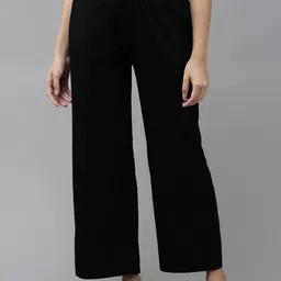 Kryptic Women Pure Cotton Mid-Rise Relaxed Fit Lounge Pants-picture-49