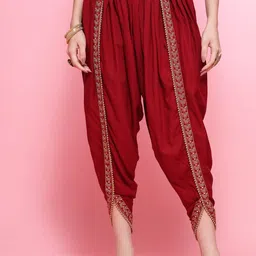 Clora Creation Women Embroidered Dhoti Pants-15