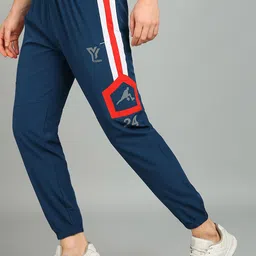 YUNEK Men Abstract Printed Mid Rise Joggers image 2