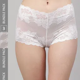 CUKOO Women Pack Of 3 Self-Design Boy Shorts-image-23