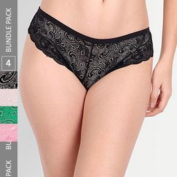 StyFun Pack Of 4 Self-Design Low-Rise Bikini Briefs-picture-8