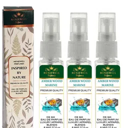 Menjewell Men Set Of 3 Yellow Amber Wood Marine Eau De Parfum-5