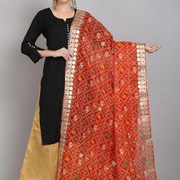 SOUNDARYA Ethnic Motifs Printed Dupatta with Gotta Patti-36