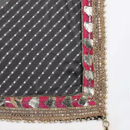 Dupatta Bazaar Printed Leheriya Dupatta with Gotta Patti image 5