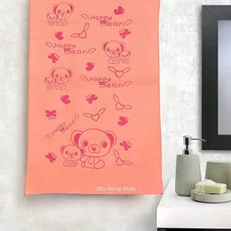 JARS Collections Peach-Coloured Printed 350 GSM Microfiber Bath Towel-image-63