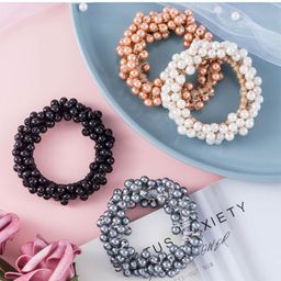 EL REGALO Set of 4 Beaded Ponytail Holders-55