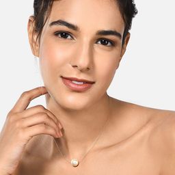 Zaveri Pearls Silver-Plated Invisible String Magic Floating Pearls Chain-image-16