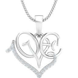 KUBERBOX 18 KT L O V E Heart White Gold Pendant Diamond 1.04 gm-image-86