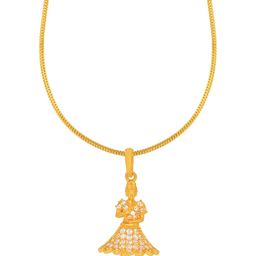 BHIMA 22K Hallmark 916 Purity Yellow Gold Dancing Lady Pendant-image-26