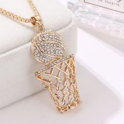 SALTY Basket Court Men Stainless Steel Contemporary Pendant with Chain-image-70